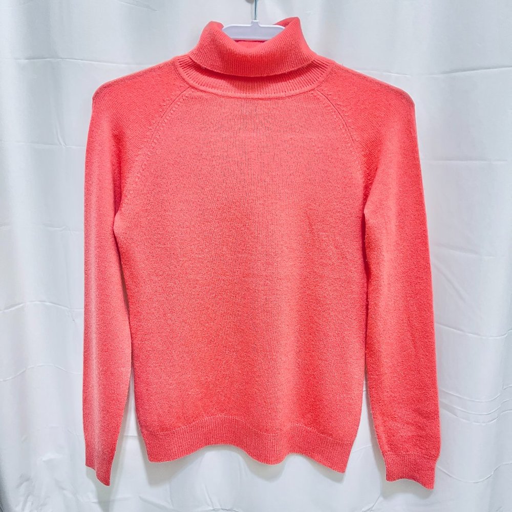 Preswick & Moore Cashmere Pink Turtleneck Sweater, Size S
